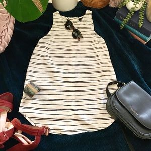 Who What Wear Black & White Striped Blouse